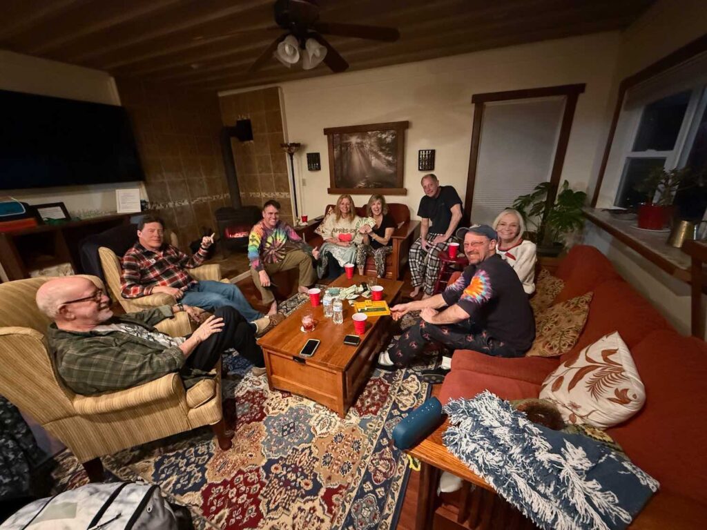 Cleveland Fagowees members enjoy a game together on a ski trip to Swain NY