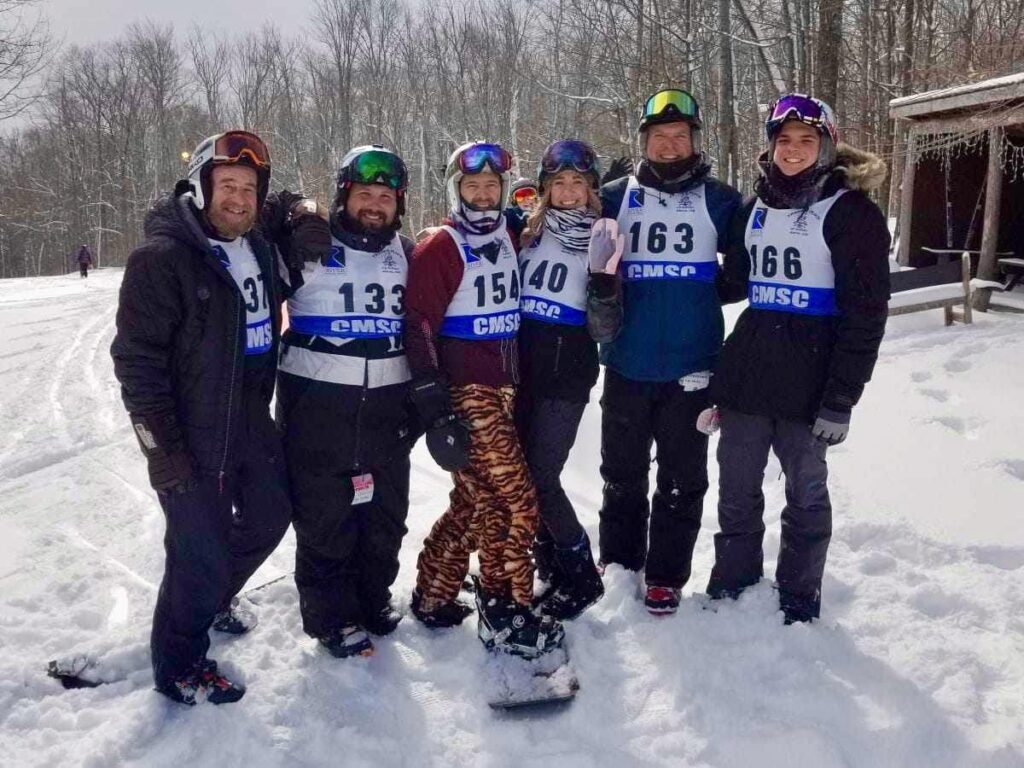 Cleveland Fagowees members share a laugh after a ski trip