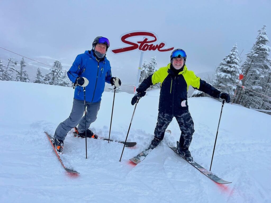 Cleveland Fagowees men enjoy a great day of skiing at Stowe