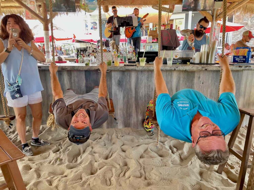 Cleveland Fagowees club members hanging out at a bar
