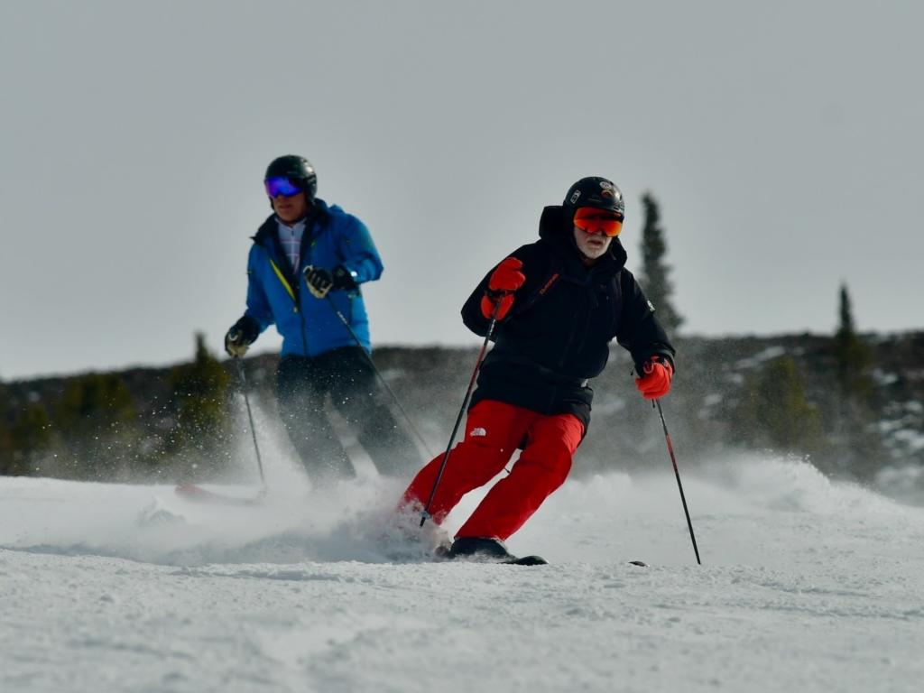 Fagowees members Rick and Steve ski Utah